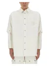 Off-white Off White Embroidered Overshirt In White
