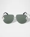 Off-white Men's Alexandria Metal Round Sunglasses