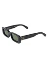 Off-white Men's Arthur 51mm Rectangular Sunglasses In Black Green