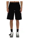 Off-white Off White "sporty Bermuda Shorts With Embroidered Arrow In Black
