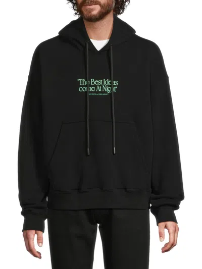 Off-white Men's Best Ideas Skate Cotton Hoodie In Black