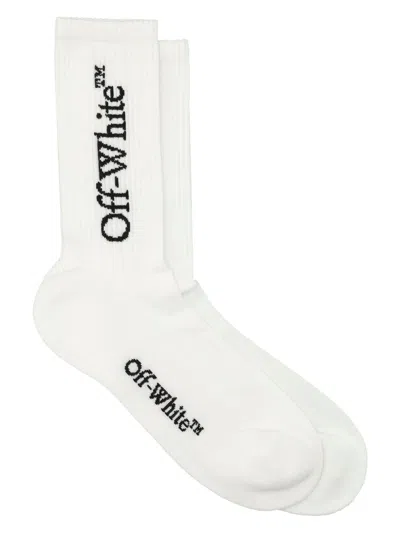 OFF-WHITE MEN'S BIG LOGO BKSH MID CALF SOCKS