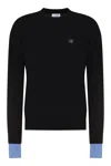 Off-white Men's Knit Wool Pullover Sweater In Black