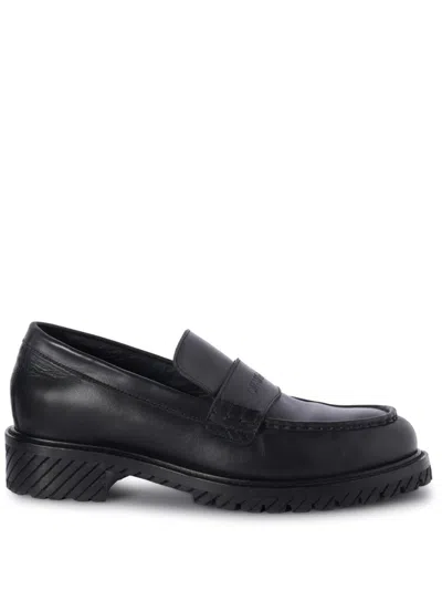 Off-white Black Military Loafer For Men