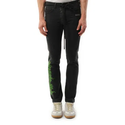 Off-white Men's Blur Slim Jeans In Black