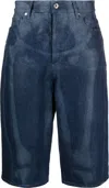 Off-white Skeleton Denim Bermuda Shorts In Light Blue
