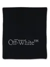 Off-white Bookish Logo-knit Wool Scarf Accessories In Black