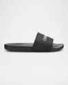 Off-white Bookish Open Toe Slip-on Slides In Black - White