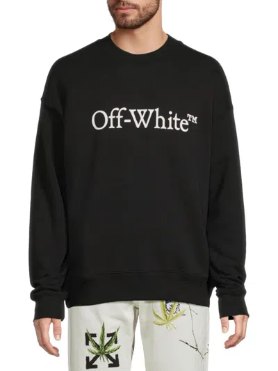 Off-white Men's Bookish Skate Crewneck Sweatshirt In Black