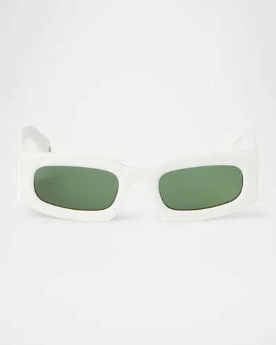 OFF-WHITE MEN'S CARY ACETATE RECTANGLE SUNGLASSES