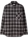 Off-white Plaid Pattern Button-down Collar Shirt In Greyb