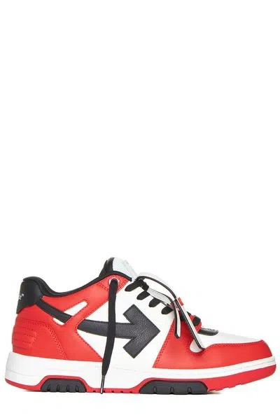 Off-white Out Of Office Colour-block Sneakers In Red