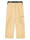 Off-white Off White Men `stitch Cotgab` Straight Cargo Pants In Nude & Neutrals