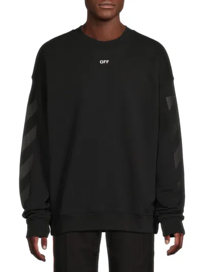 Off-white Men's Cornely Diags Skate Crewneck Sweatshirt In Black