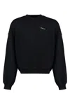 Off-white Men's Cotton Crew-neck Sweatshirt In Black
