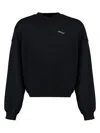 Off-white Men's Cotton Crew-neck Sweatshirt In Black