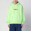 Off-white Logo Hooded Sweatshirt In Green