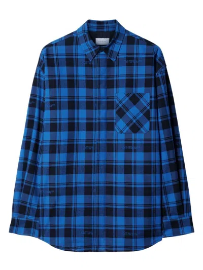 Off-white Men's Cotton Overshirt In Blue