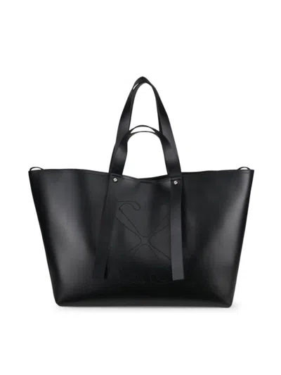 Off-white Men's Day Off Large Leather Tote Bag In Black