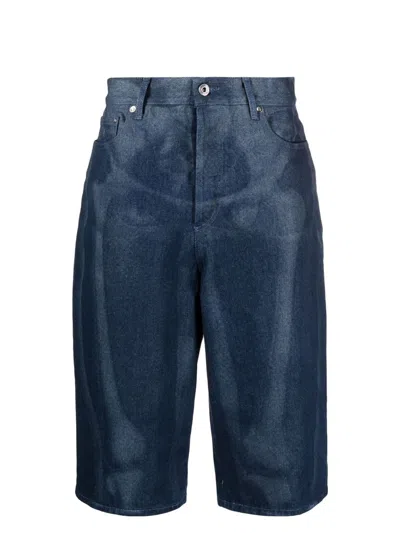 OFF-WHITE MEN'S DENIM BERMUDA SHORTS