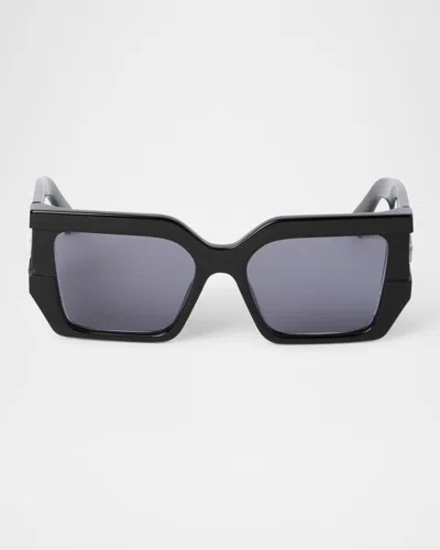 Off-white Men's Dover Acetate Square Sunglasses In Black