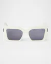 Off-white Men's Dover Acetate Square Sunglasses In Yellow