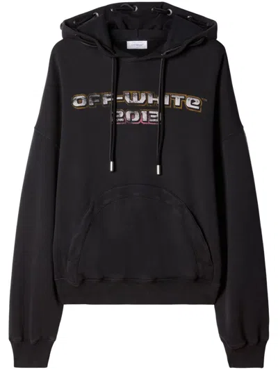 Off-white Black Hoodie With Print