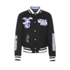 Off-white Off White Men Eagle Wool Varsity Jacket In Black