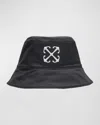 OFF-WHITE MEN'S EMBROIDERED ARROW BUCKET HAT
