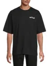 Off-white Ss22 Printing Round Neck Short Sleeve Loose Fit Black In Black