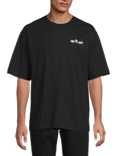 OFF-WHITE MEN'S FLOWER ARROW SKATE COTTON T-SHIRT