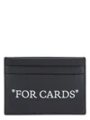 Off-white Leather Card Holder With Zip Pocket