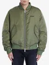 Off-white Four Leaf Clove Bomber Style Jacket In Green