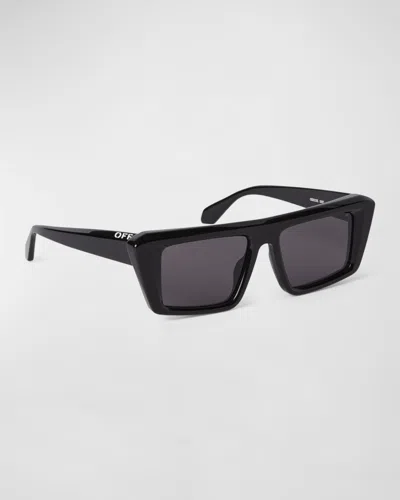 Off-white Men's Hartford Acetate Rectangle Sunglasses In Black