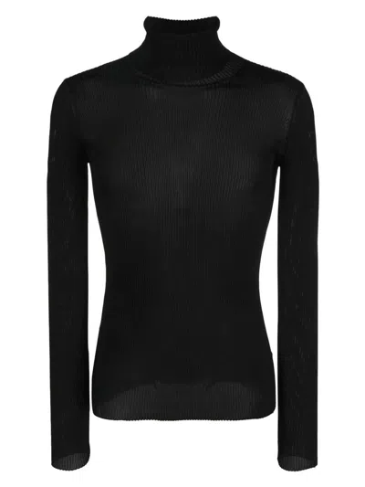 OFF-WHITE MEN'S HELVETICA LOGO TURTLENECK SWEATER