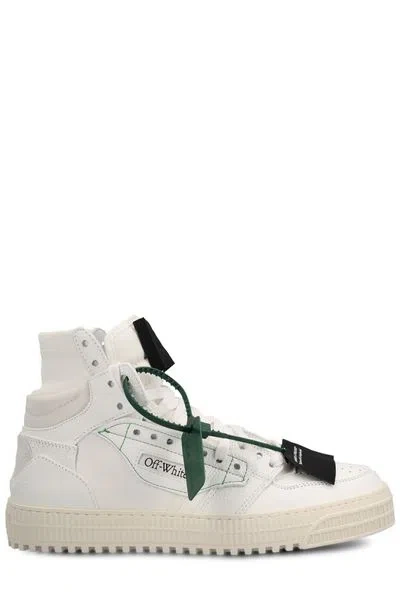 Off-white Men's High-top Leather Sneakers In White