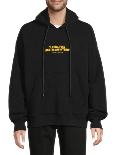 Off-white Men's Intern Skate Cotton Hoodie In Black
