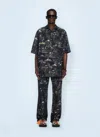 Off-white Off White Men Jacquard Fresco Bowling Shirt In Blue