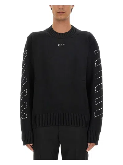 OFF-WHITE MEN'S JERSEY WITH LOGO