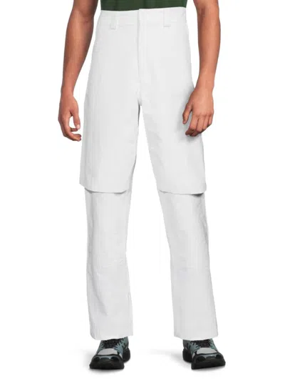 Off-white Multi-pocket Casual Pants In White