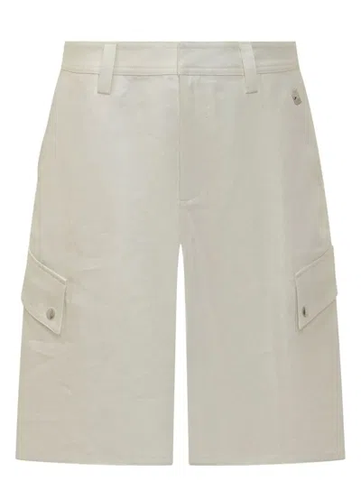 OFF-WHITE MEN'S LINEN SAFARI CARGO SHORTS