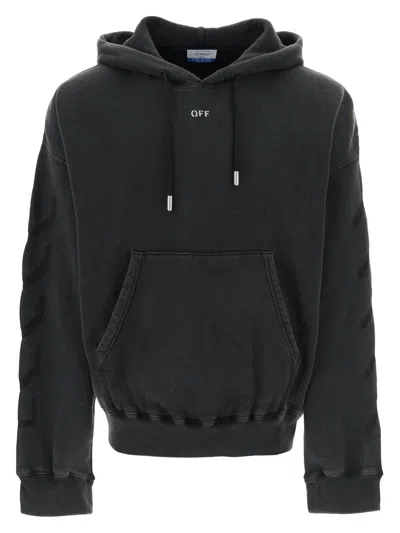 OFF-WHITE MEN'S LOGO COTTON HOODIE