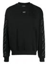 Off-white Regular Fit Jersey With Distinctive Logo And Textured Detailing In Black