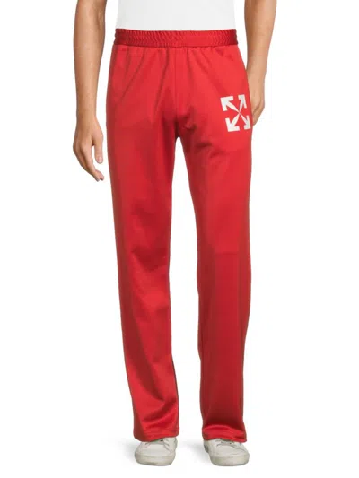 Off-white Men's Logo Pants In Red