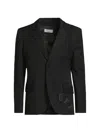 OFF-WHITE MEN'S LOGO WOOL TWO-BUTTON SUIT JACKET