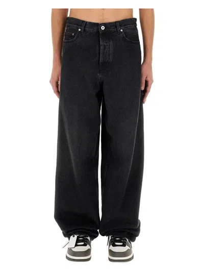 OFF-WHITE MEN'S LOOSE FIT JEANS
