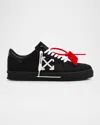Off-white Vulcanized Canvas Low-top Sneakers In Black - White