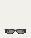 Off-white Matera Rectangle-frame Sunglasses In Black