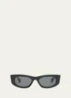 Off-white Matera Rectangle-frame Sunglasses In Black