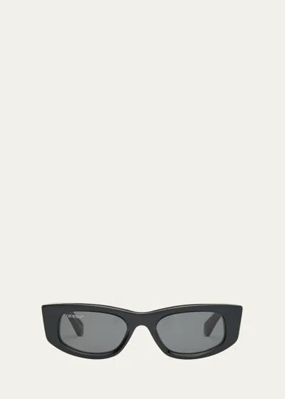 Off-white Matera Rectangle-frame Sunglasses In Black